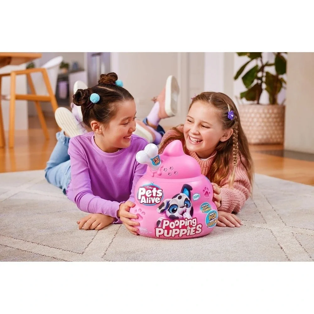 Pets Alive Pooping Puppies by ZURU Soft Electronic Pet Puppy for Girls &Children